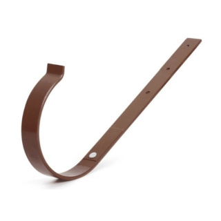 BRYZA PVC Brąż (RAL 8017) - Uchwyt Rynnowy 125mm Metalowy / Prosty
