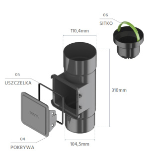 BRYZA PVC Czyszczak 110mm Brąz (RAL 8017)