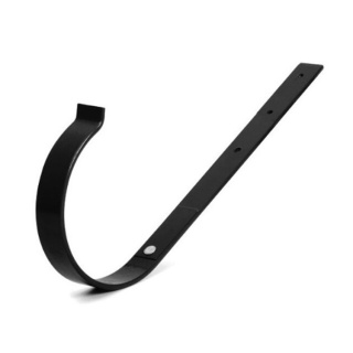 BRYZA PVC Czarny (RAL 9005) - Uchwyt Rynnowy 125mm Metalowy / Prosty