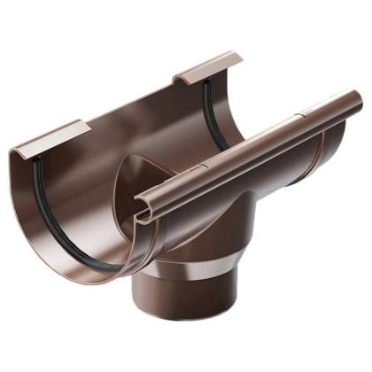 Lej spustowy rynny Ø125/90 mm ProAqua Budmat Brąz (Ral 8017)