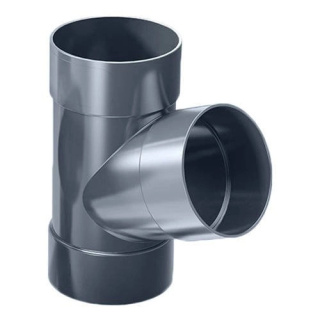 Trójnik rury spustowej 67,5° Ø90/90mm ProAqua Budmat Antracyt (RAL 7016)