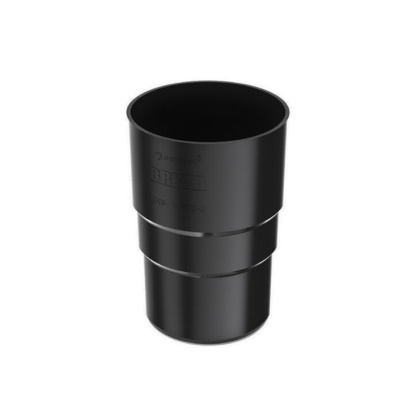 BRYZA PVC Złączka rury 90mm (mufa) Czarny (RAL 9005)