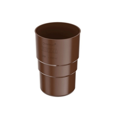BRYZA PVC Złączka rury 90mm (mufa) Brąz (RAL 8017) BRYZA PVC Złączka rury 90mm (mufa) Brąz (RAL 8017)