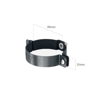 BRYZA STAL Obejma rury 90mm Czany (RAL 9005)