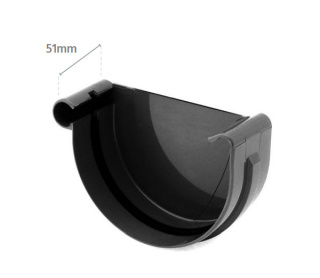 Bryza PVC Denko lewe 125 mm Czarny (RAL 9005)
