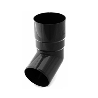 Bryza PVC Kolano / Wylewka 90mm kąt 67,5° Czany (RAL 9005)