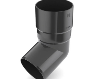 Bryza PVC Kolano / Wylewka 90mm kąt 67,5° Grafit (RAL 7021)