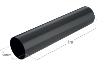 Bryza PVC Rura Spustowa 1 mb 90 mm Brąz (RAL 8017)