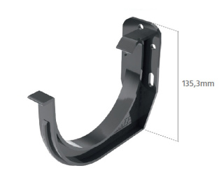 Bryza PVC Uchwyt rynnowy 125 mm Carny (RAL 9005)