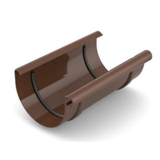 Bryza PVC Złączka rynny 125 mm Brąz (RAL 8017)