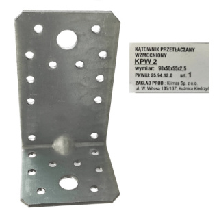 Kątownik Do Drewna Łącznik KPW-02 1szt 90x50x55x2,5mm 1szt.