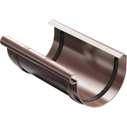 Łącznik / złączka rynny Ø125 mm ProAqua Budmat Brąz (RAL 8017)