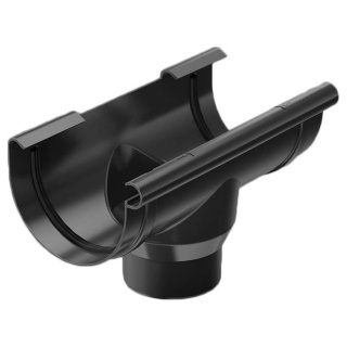 Lej spustowy rynny Ø125/90 mm ProAqua Budmat Czarny (Ral 9005)