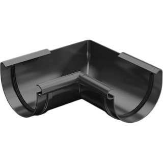 Narożnik wewnętrzny rynny 90° Ø 125 mm ProAqua Budmat 90° Czarny (RAL 9005)