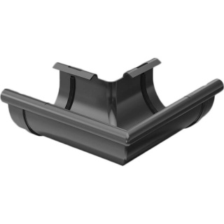 Narożnik zewnętrzny rynny 90° Ø 125 mm ProAqua Budmat 90° Czarny (RAL 9005)