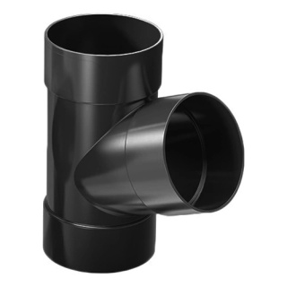 Trójnik rury spustowej 67,5° Ø90/90mm ProAqua Budmat Czarny (RAL 9005)