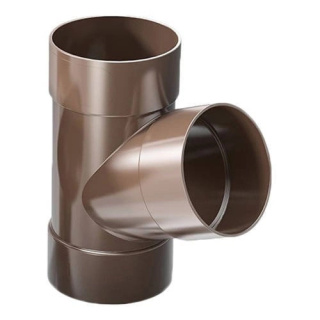 Trójnik rury spustowej 67,5° Ø90/90mm ProAqua Budmat Brąz (RAL 8017)