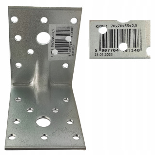 Kątownik Do Drewna Łącznik KPW-01 1szt 70x70x55x2,5mm 1szt.