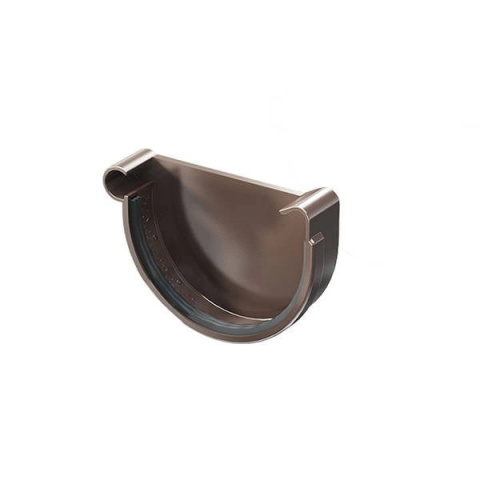 Zaślepka Denko rynny z uszczelką Ø125 mm ProAqua Budmat Lewe Brąz (RAL 8017) Zaślepka Denko rynny z uszczelką Ø125 mm ProAqua Budmat Lewe Brąz (RAL 8017)