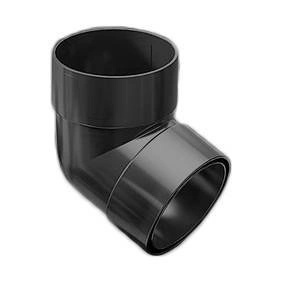 Kolanko dwu-kielichowe Ø90 mm ProAqua Budmat 67,5° Czarny (RAL 9005)
