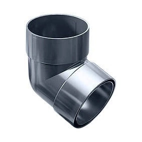 Kolanko dwu-kielichowe Ø90 mm ProAqua Budmat 67,5° Antracyt (RAL 7016)