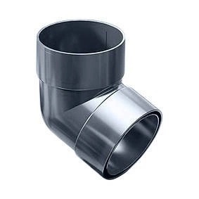 Kolanko dwu-kielichowe Ø90 mm ProAqua Budmat 67,5° Antracyt (RAL 7016)