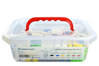 Podkładki dystansowe mix 140 szt (7 x 20 sztuk) PD-MIX-S