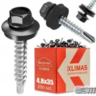Klimas Wkręty FARMERSKIE 4,8x35 RAL 7016 Grafit