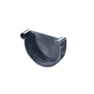 Zaślepka Denko rynny z uszczelką Ø125 mm ProAqua Budmat Prawe Antracyt (RAL 7016)