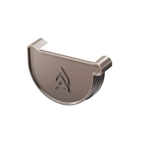 Zaślepka Denko rynny z uszczelką Ø125 mm ProAqua Budmat Prawe Brąz (RAL 8017) Zaślepka Denko rynny z uszczelką Ø125 mm ProAqua Budmat Prawe Brąz (RAL 8017)