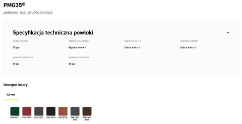 Blacha Płaska Powlekana Blachy Pruszyński - arkusz 1250x2000 mm