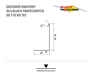 Grzebień okapowy do blach trapezowych T18–T35 Pruszyński