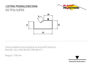 Listwa podkalenicowa do TP26 SUPER Pruszyński