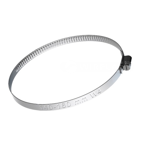 Obejma Ślimakowa Nierdzewna 140–160 mm – W4 (Inox)
