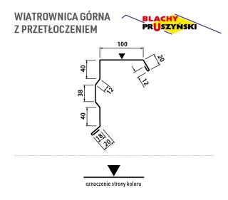 Wiatrownica górna z przetłoczeniem Pruszyński