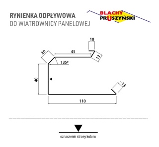 Rynienka do wiatrownicy panelowej Pruszyński